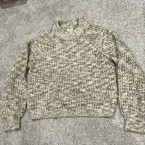Women’s medium cream and brown cozy ana sweater
